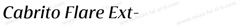 Cabrito Flare Ext字体转换